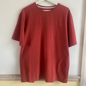 ORVIS Mens Classic Collection Short Sleeve T Shirt Red Size Medium Cotton